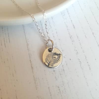 peacock feather necklace