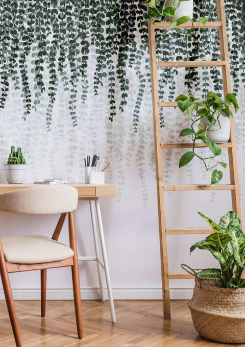 Reusable Plastic Stenicl - Hanging Leaves Pattern