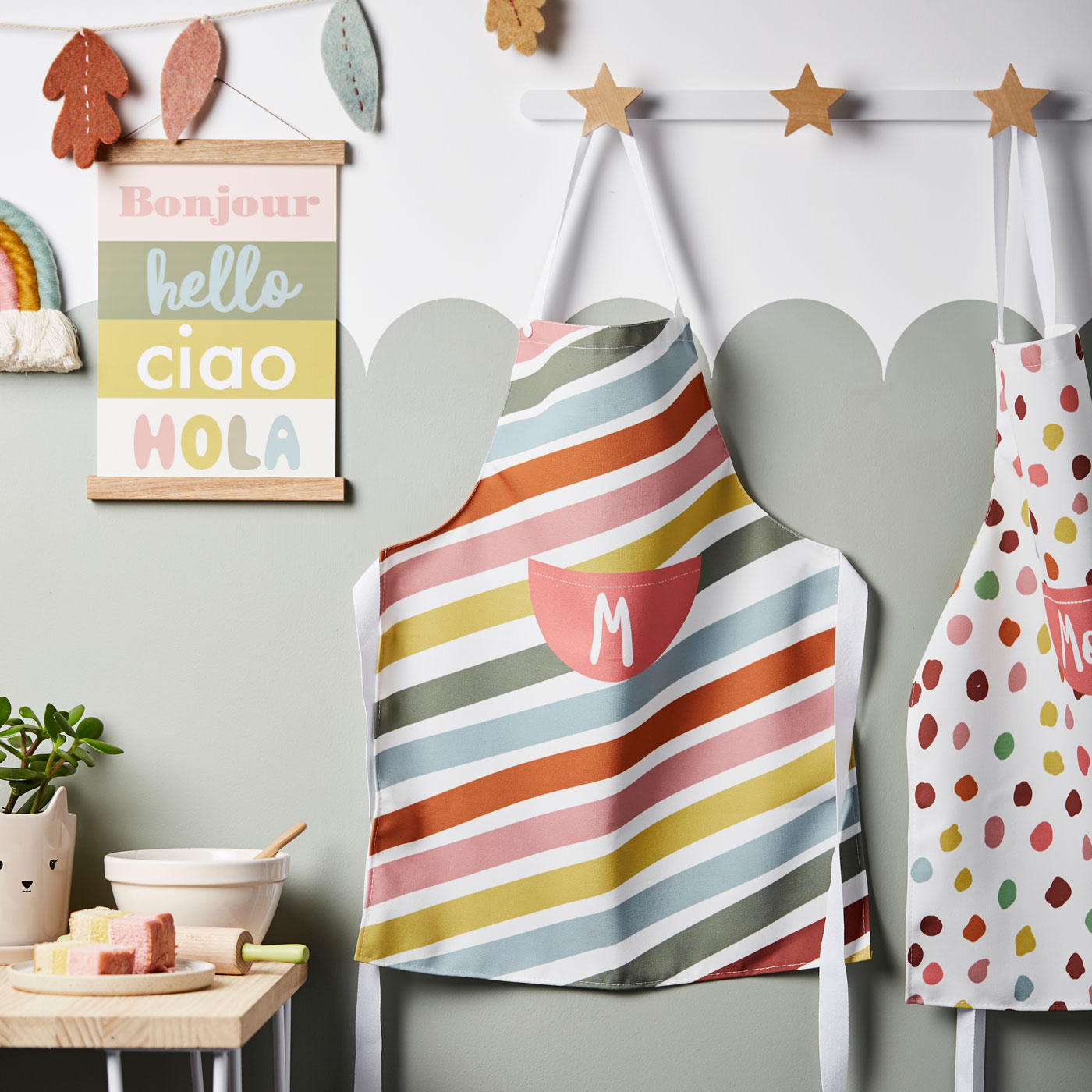 kids personalised apron