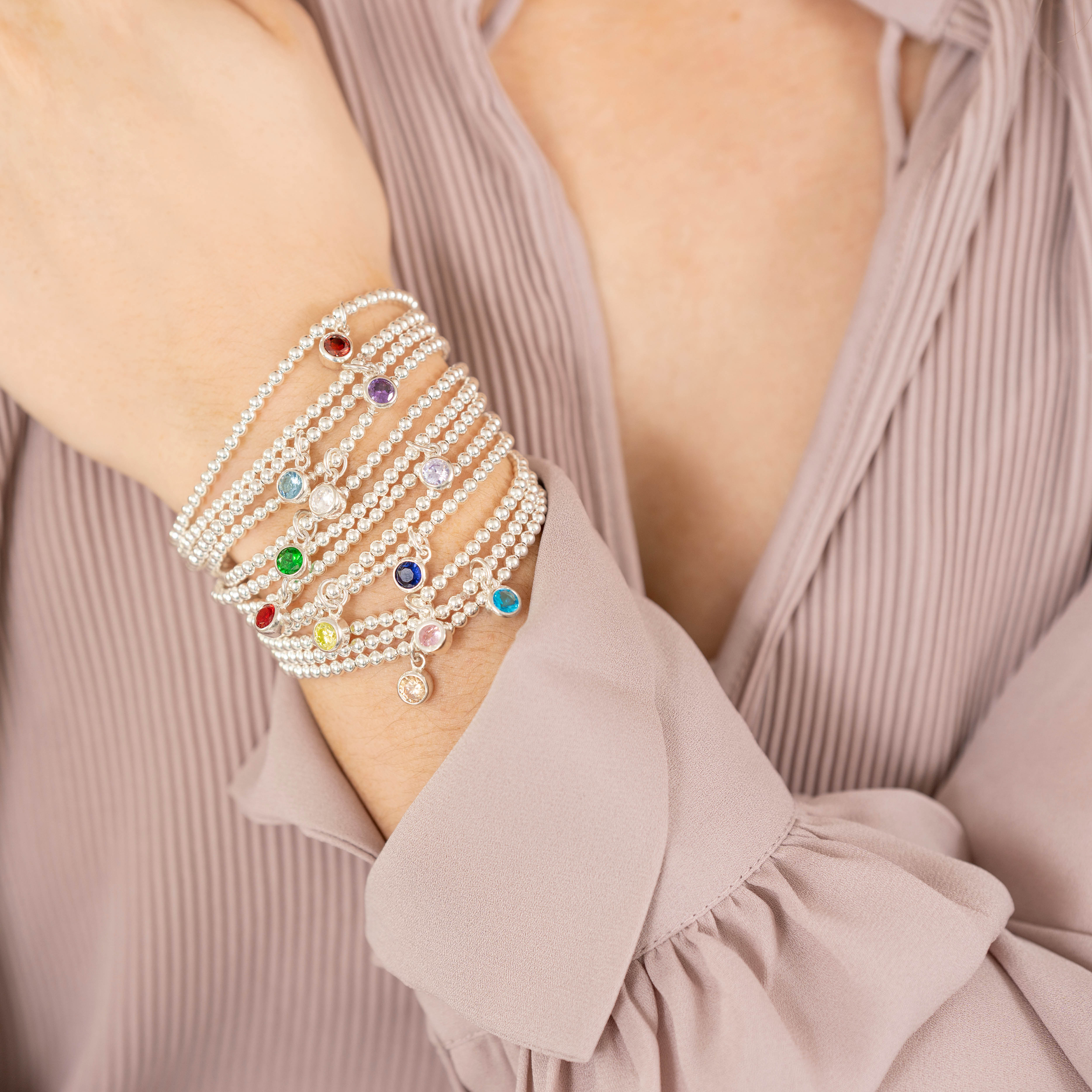 Sterling Silver Birthstone Bracelets