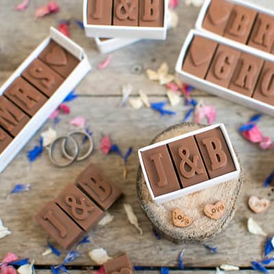 Chocolate wedding favours