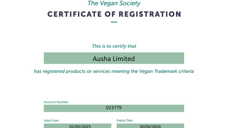Ausha - Vegan Trademark Holder