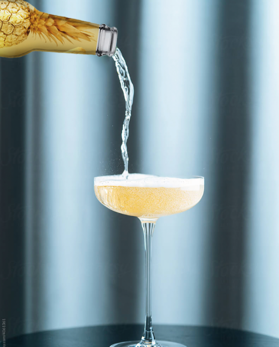 Light, sparkling & oh-so-exquisite, our twist on this dreamy Caribbean gem is gorgeously well-balanced.   Blended with Premium Aged Rums, Clarified Pineapple Ju