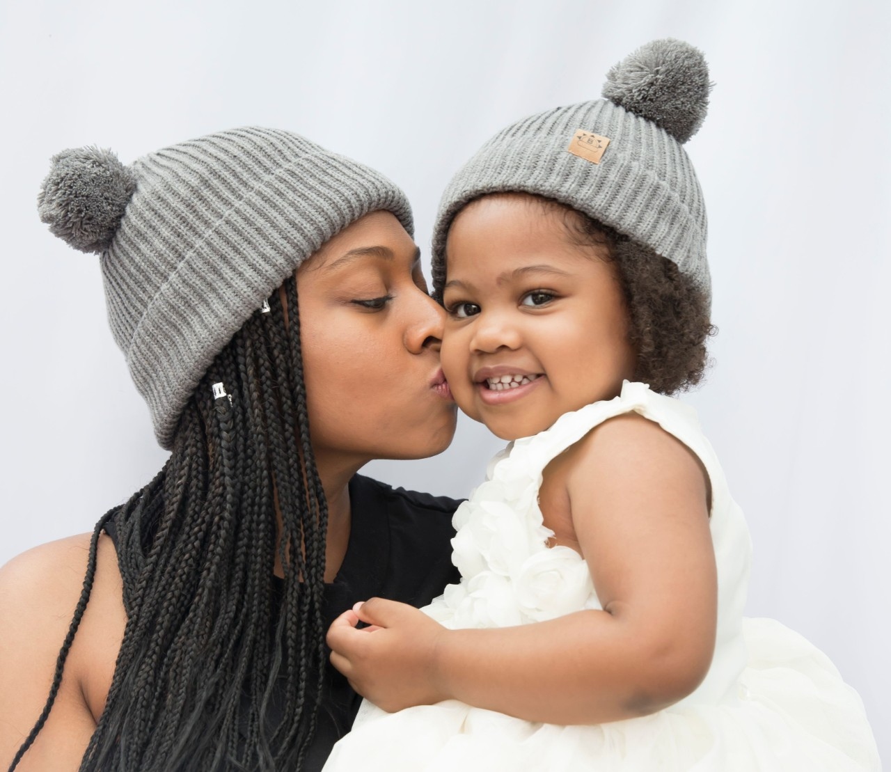 Mummy and Me satin lined hats as seen in Vogue