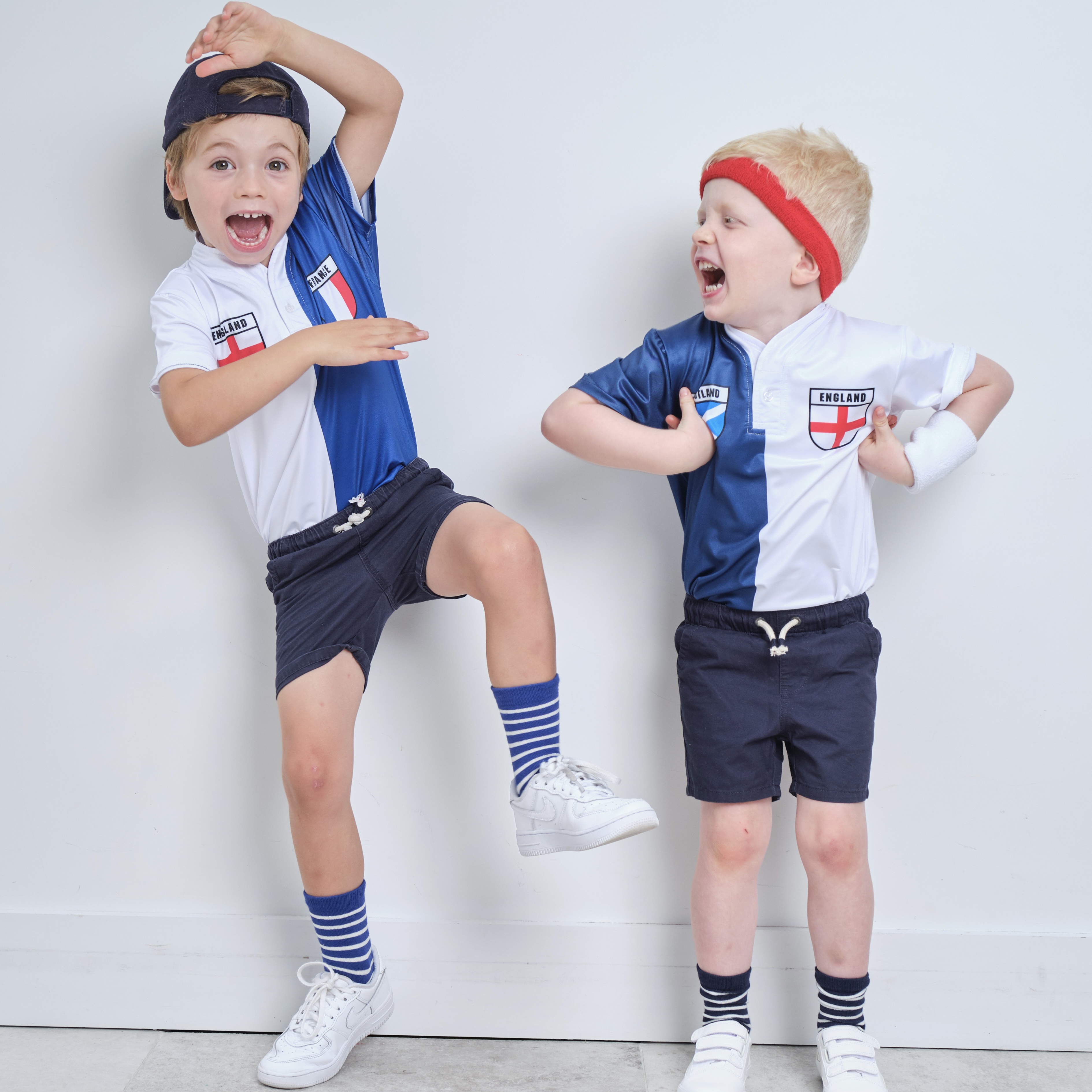 England/France and England/Scotland tops