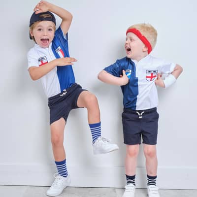 England/France and England/Scotland tops