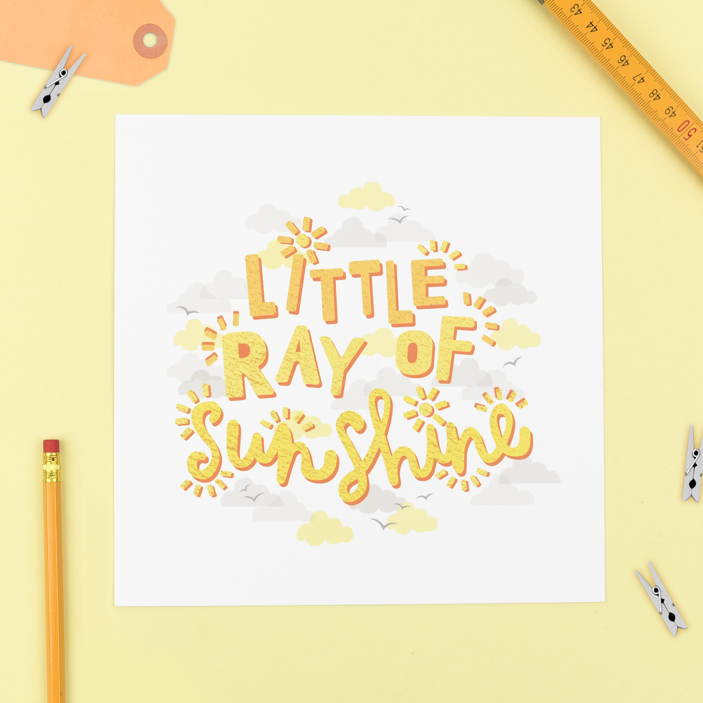 Jane Katherine Houghton Designs Baby Print Ray of Sunshine