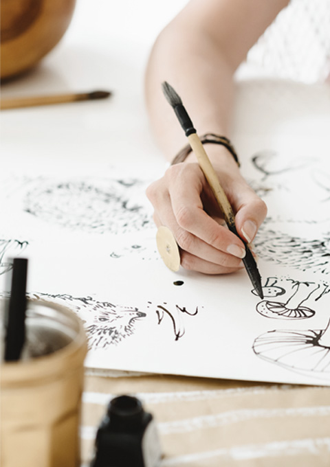 Illustrations inspired by nature founder Corinne Caddy- Townshend