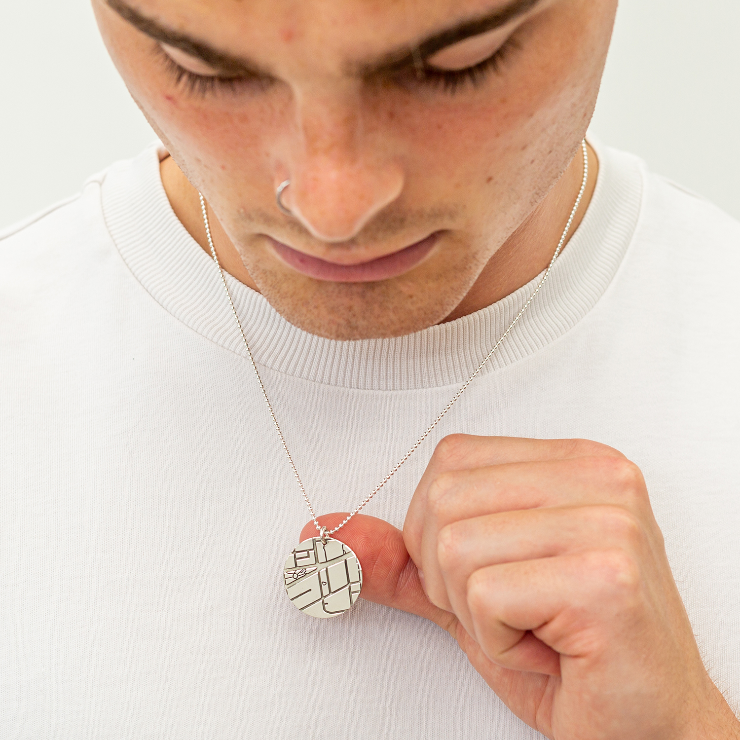 Custom Street Map Necklace