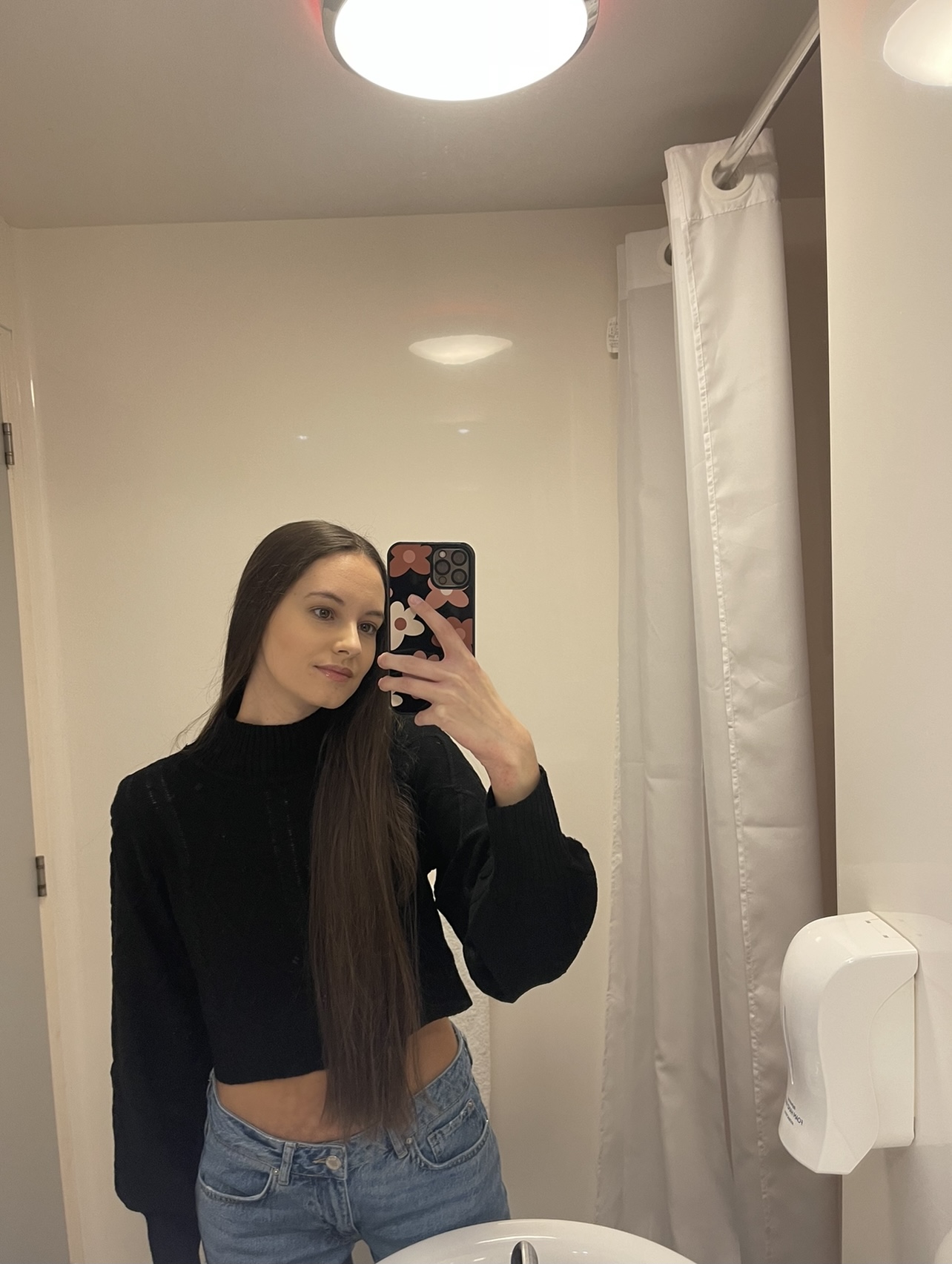 Brown and Beige Flower Case