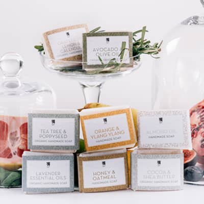 handmade organic mini guest soaps