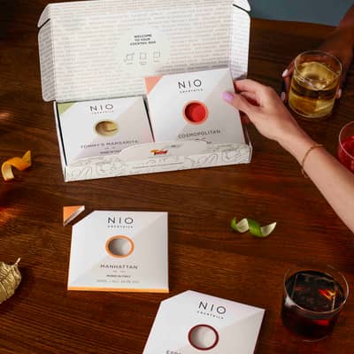 NIO cocktails ready to drink cocktail gift sets with rum vodka tequila gin whiskey
