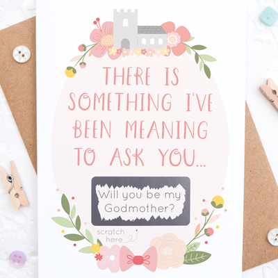 Will you be my Godmother Scratch card