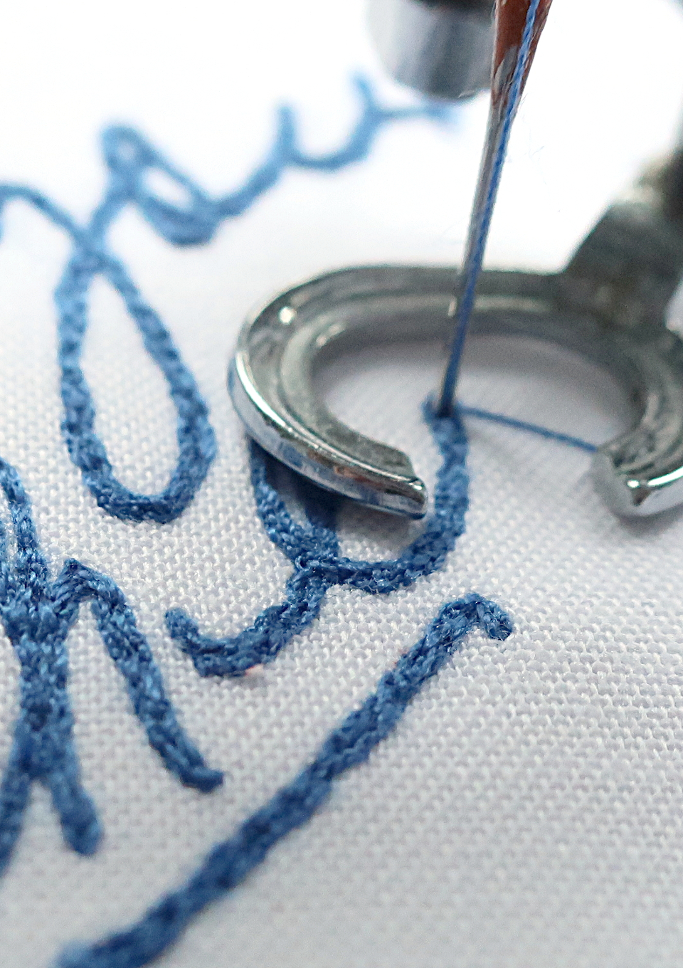 work in progress of the embroidery