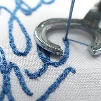 work in progress of the embroidery