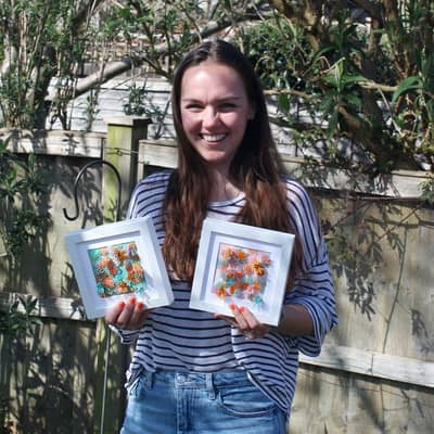 imogen melissa, embroidered frame