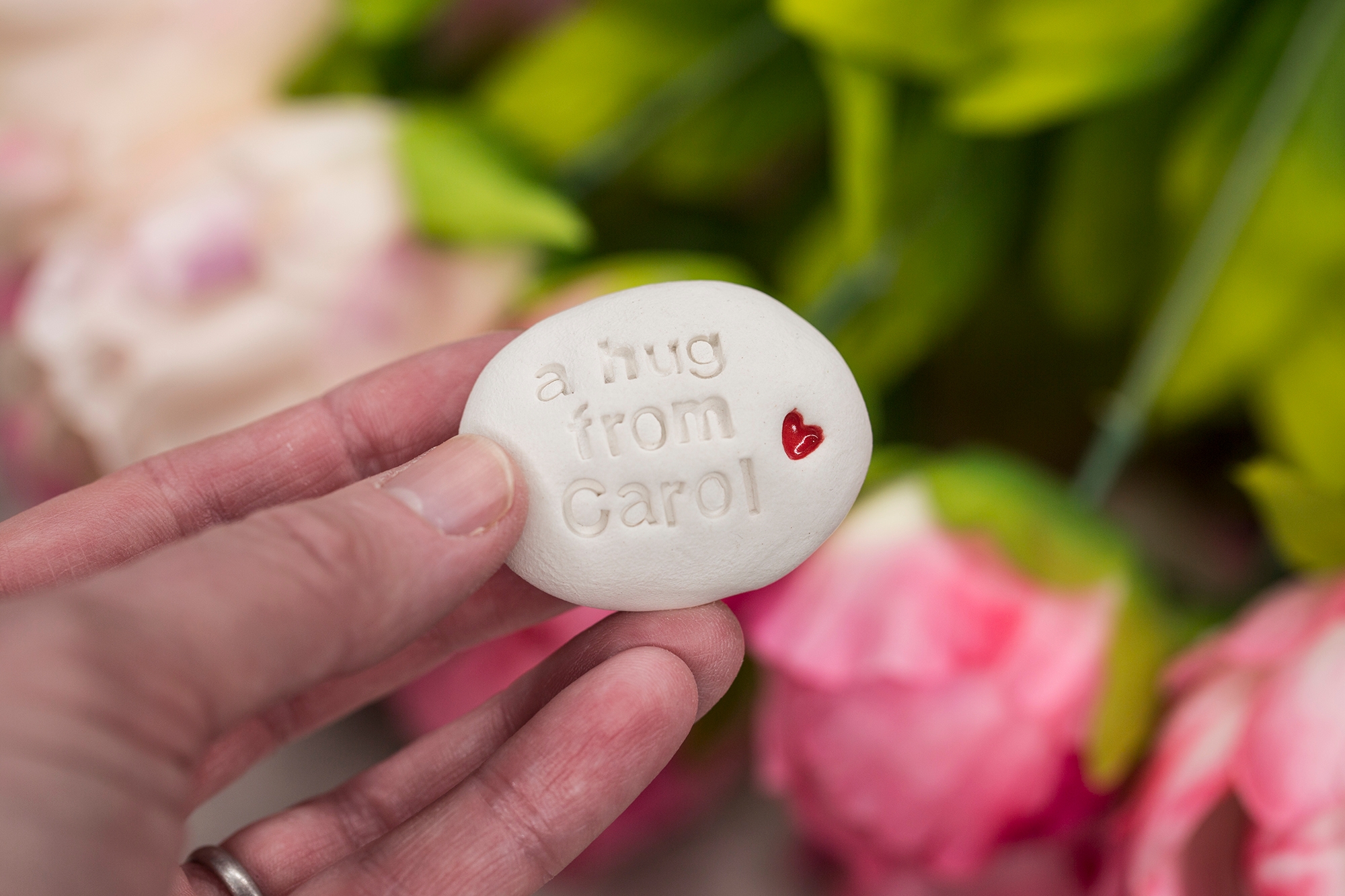 Personlaised Hug Pebble