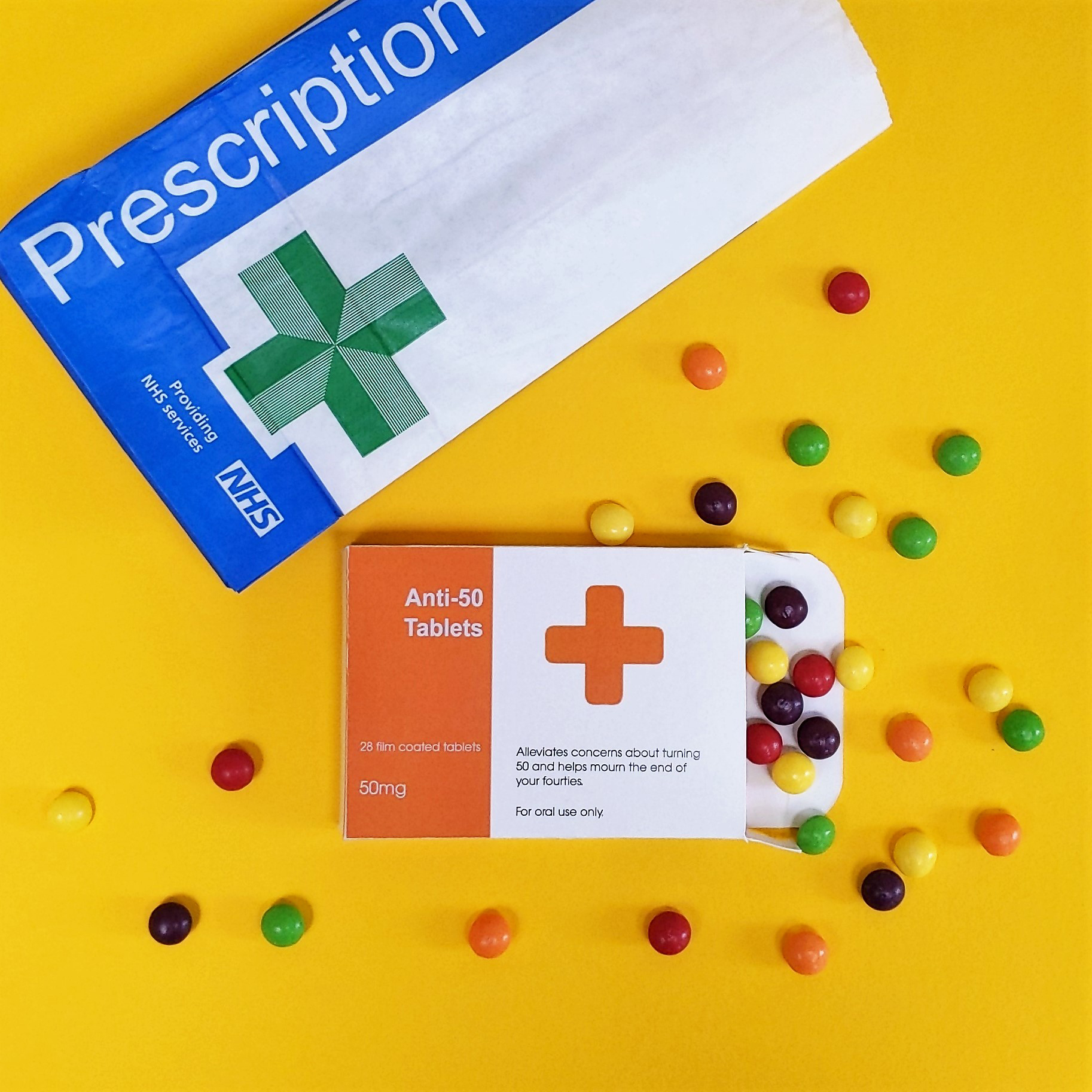 Anti 50 funny medicine box