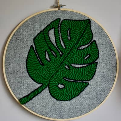 Punch Needle Monstera