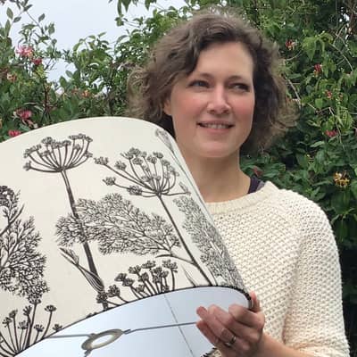 Robin’s Room Fennel print linen lampshade