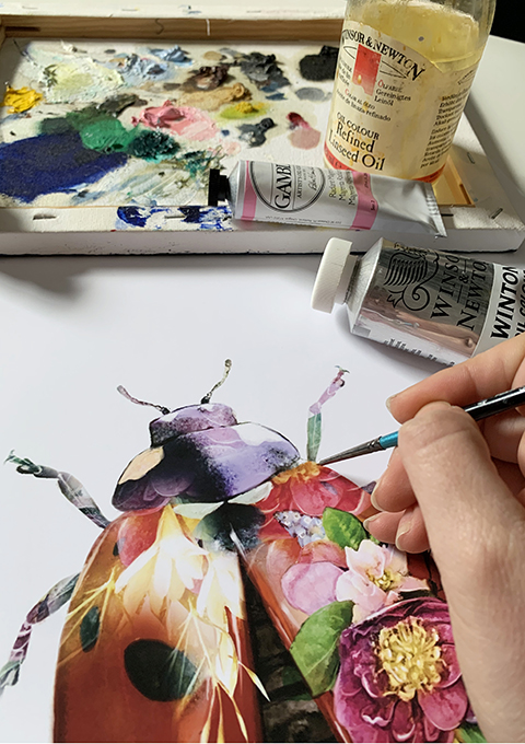 Lola painting ladybird