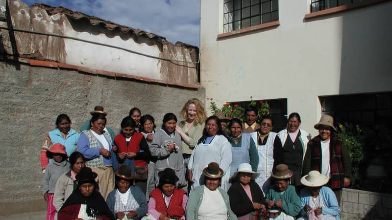 Sam with Sumac Knitting Team in Puno 2008