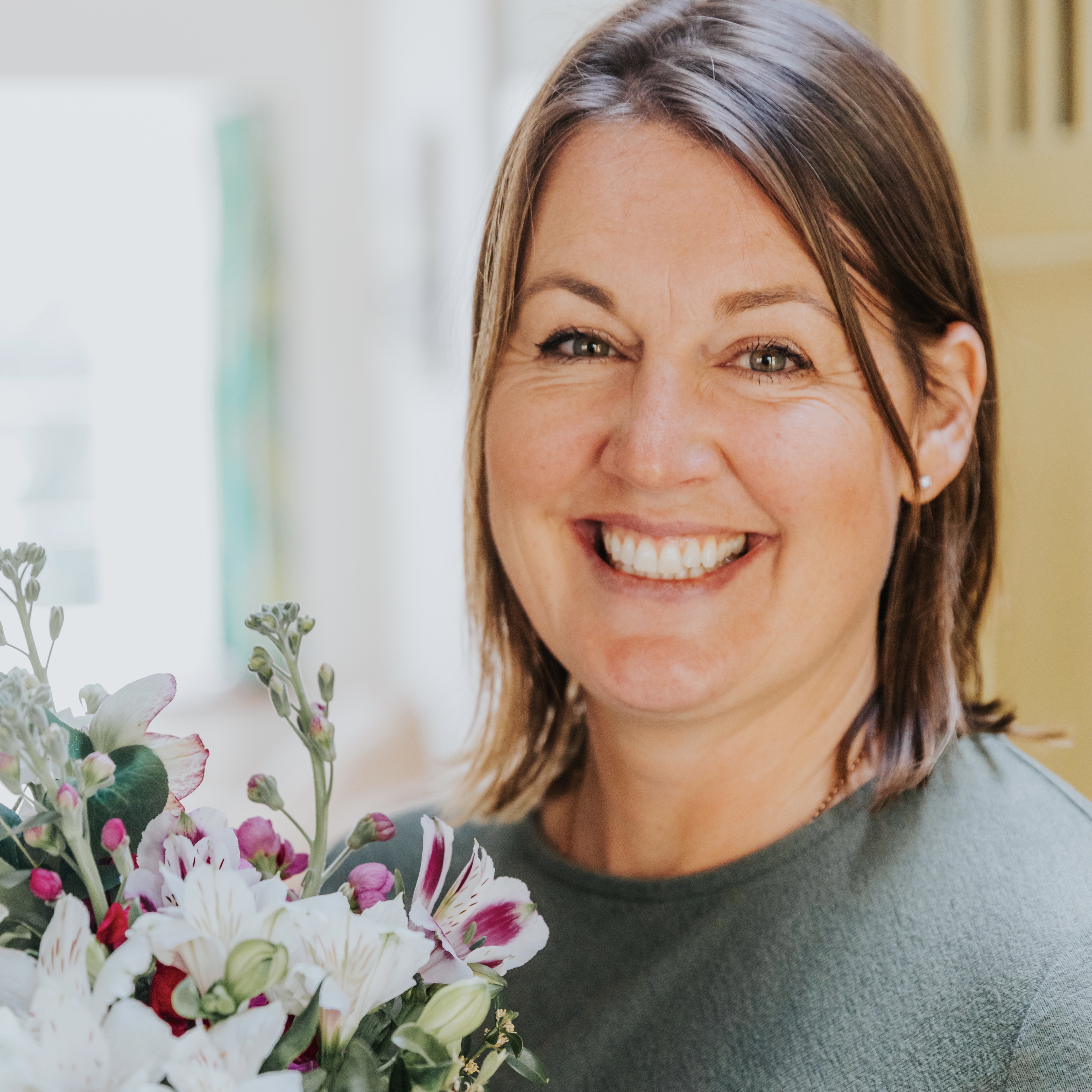 Sophie and her flowers