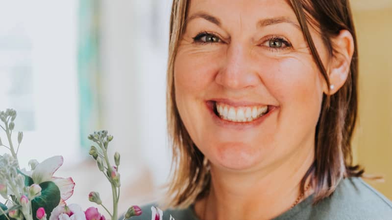 Sophie and her flowers
