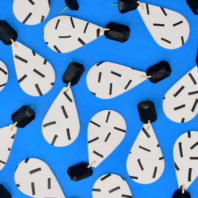 Dash Joan Dangles No 1 Bestselling polymer clay earrings by Super Moon London