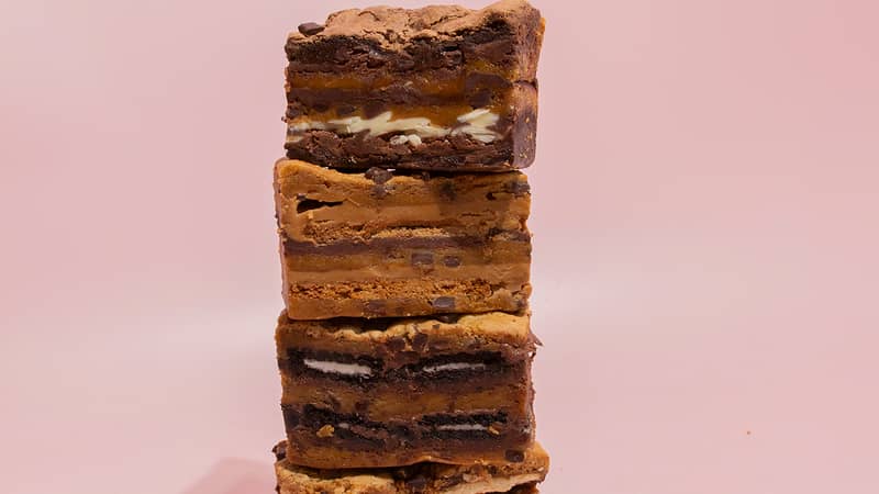A stack of vegan cookie stacks