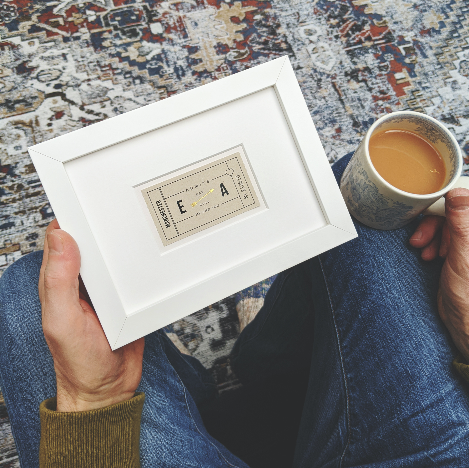 Personalised Couple Anniversary Ticket Print