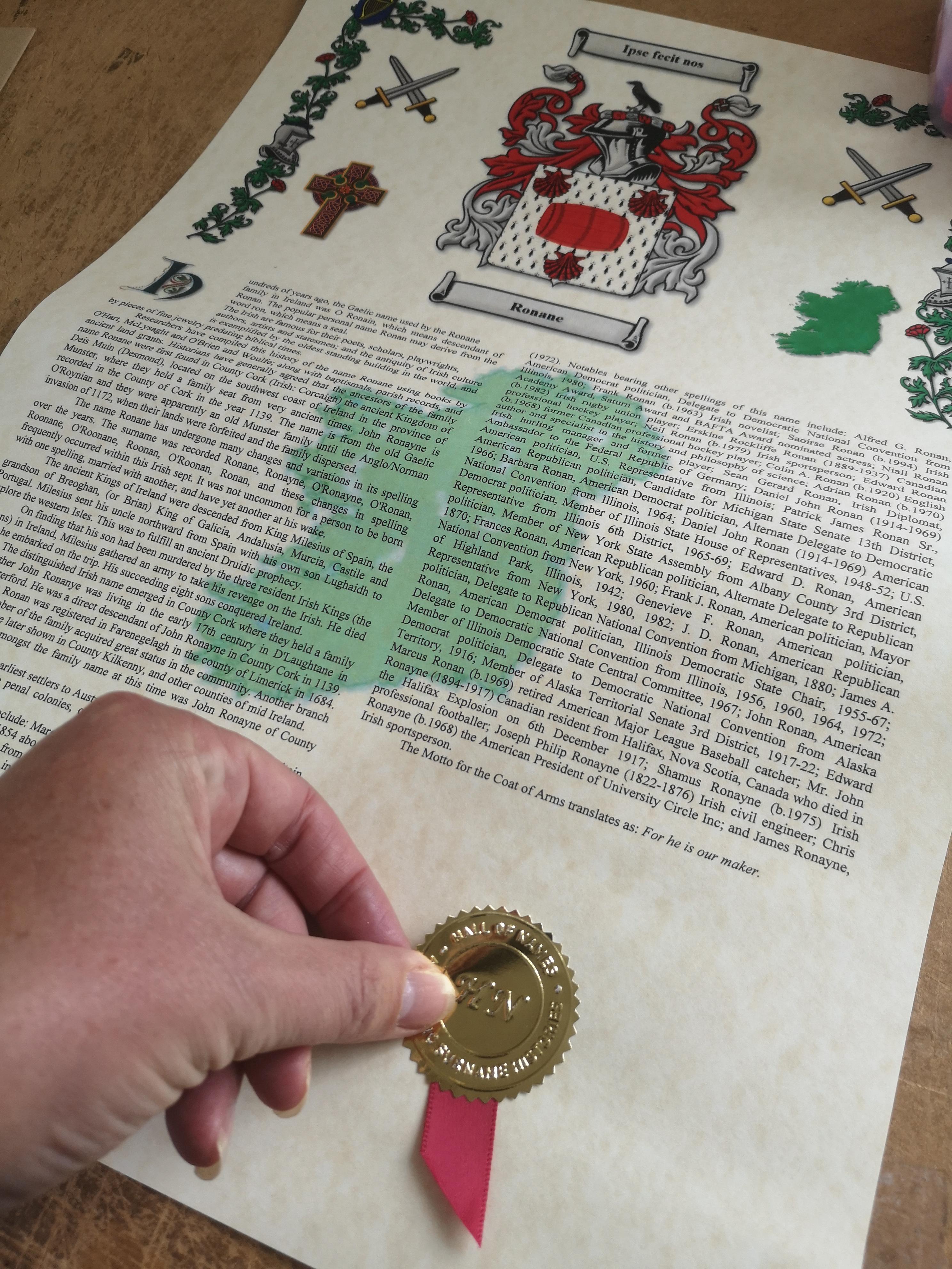 Each Surname Print is Hand-Finished.