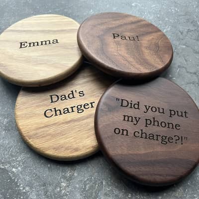 Premium hardwood wireless chargers