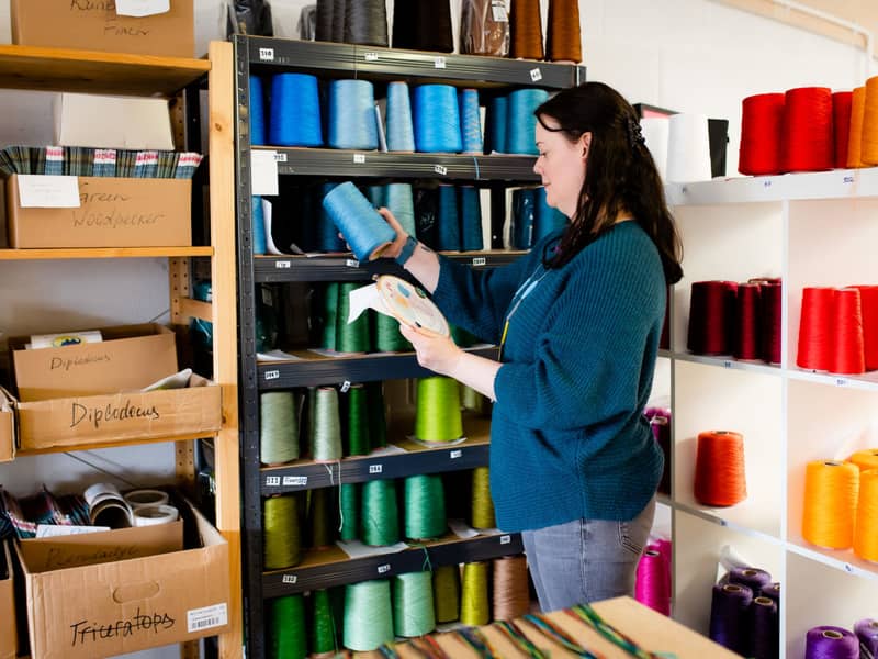 Stephanie picking thread colours