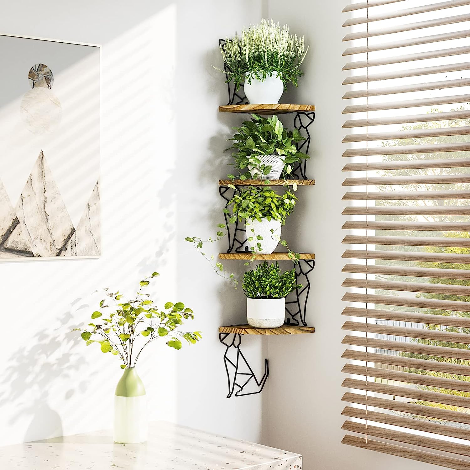 Corner Shelf for Wall 4-Tier