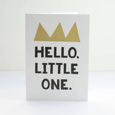 typographic art card for children