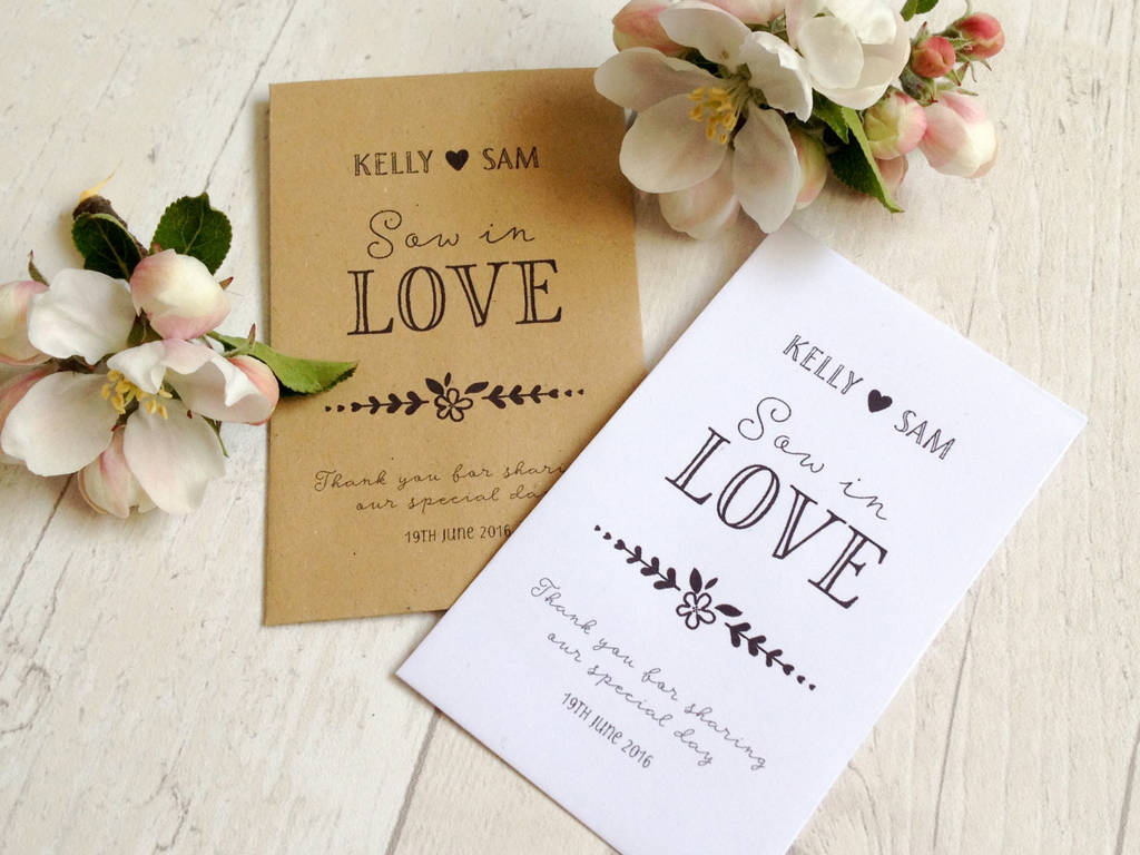 Personalised Seed Favours