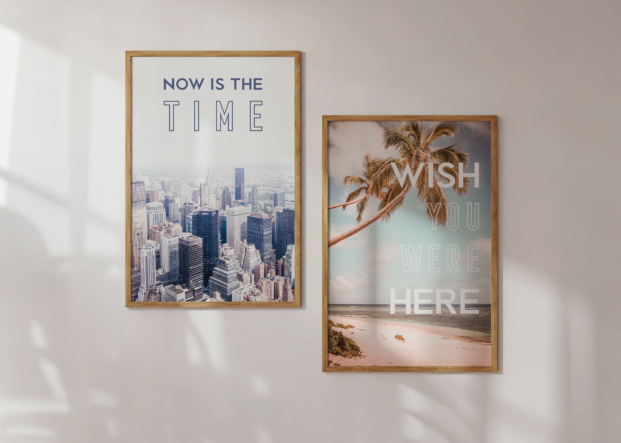 Two framed Neon Gray Prints
