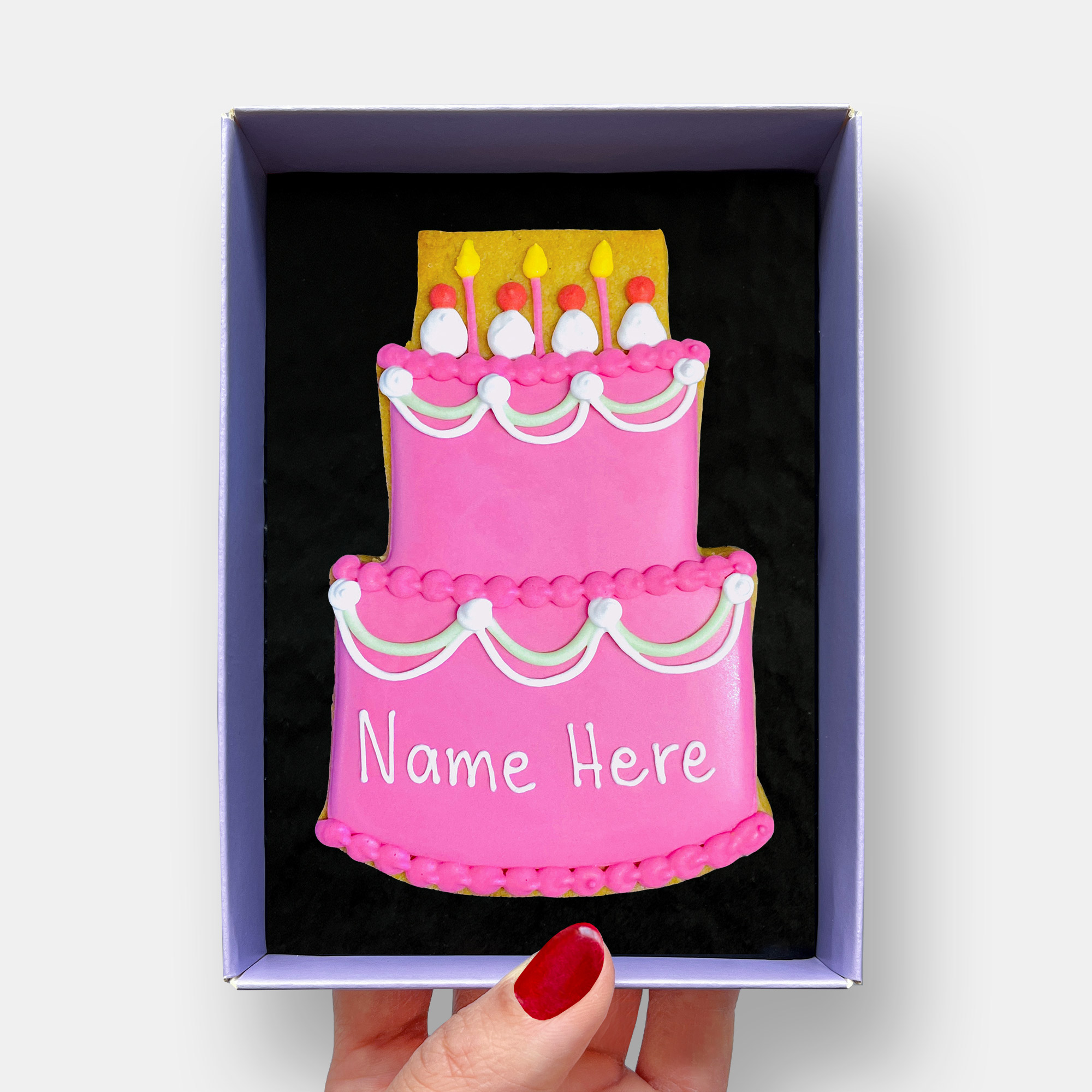 PERSONALISED OH BABY! MARBLE & GOLD LETTERBOX COOKIES