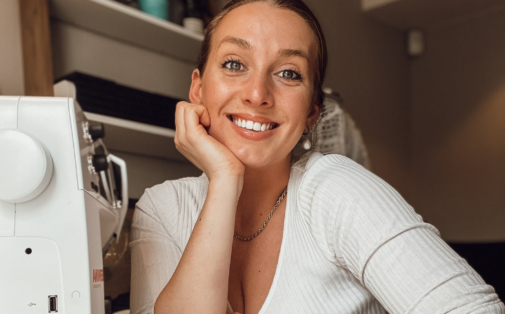 Image shows Hannah the designer of Hayze Bridal