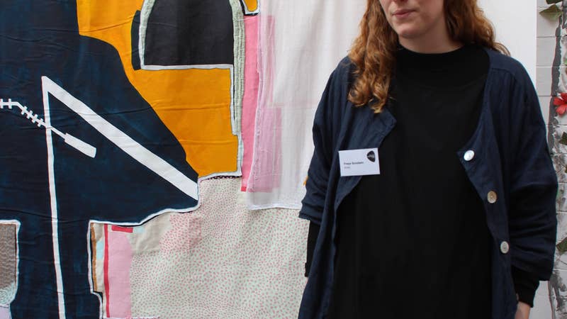 a photograph of freya at an exhibition in 2019