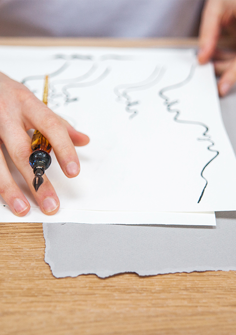 Floss & Co. prints feature hand drawn and painted artwork.