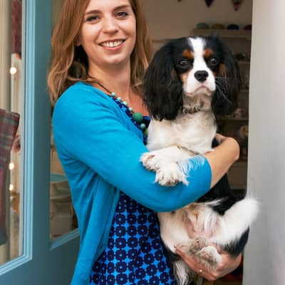 With Bertie at my shop