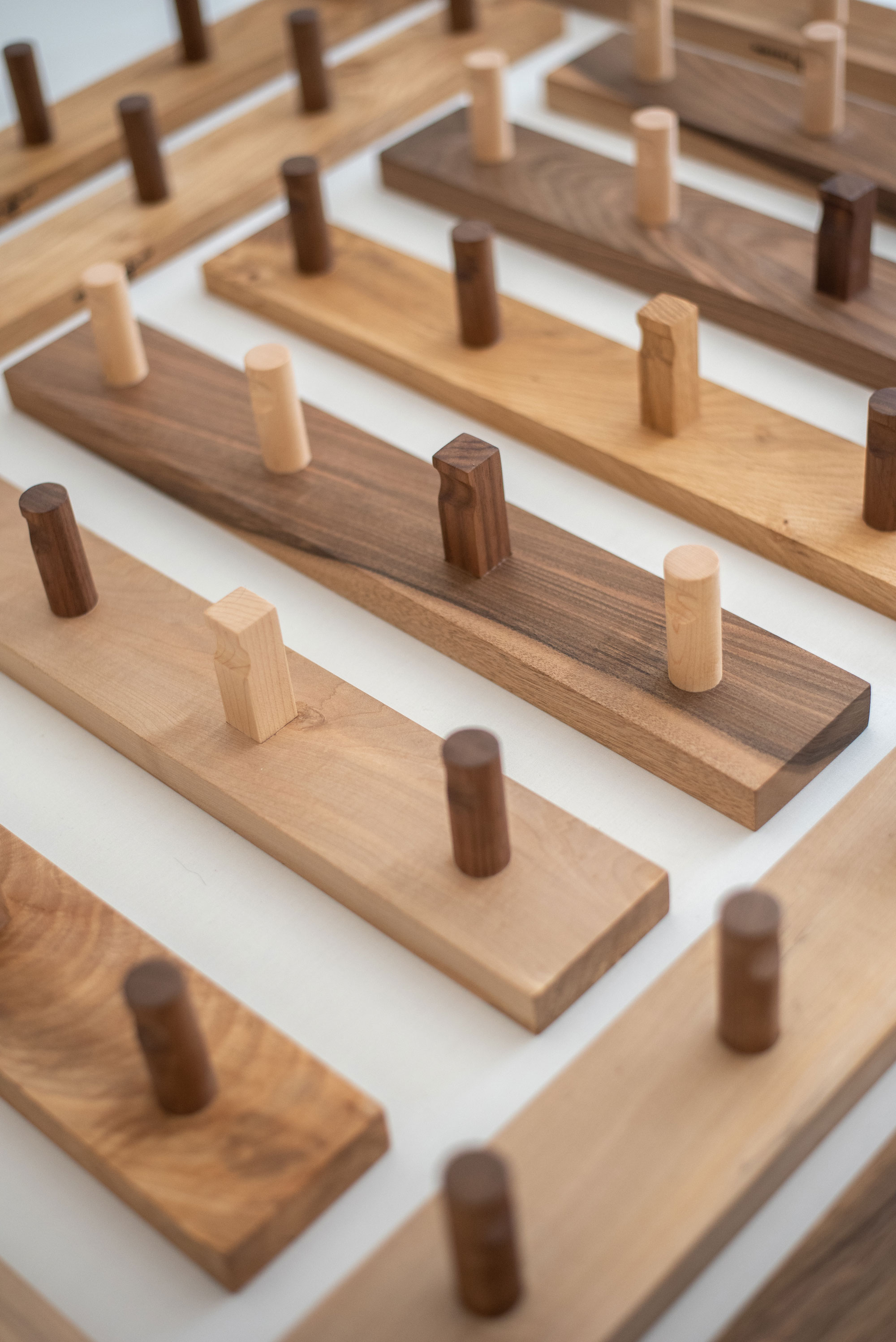 Solid hardwood furniture made from sustainably sourced materials.