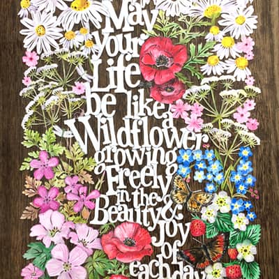 Hand Coloured New Forest Papercut