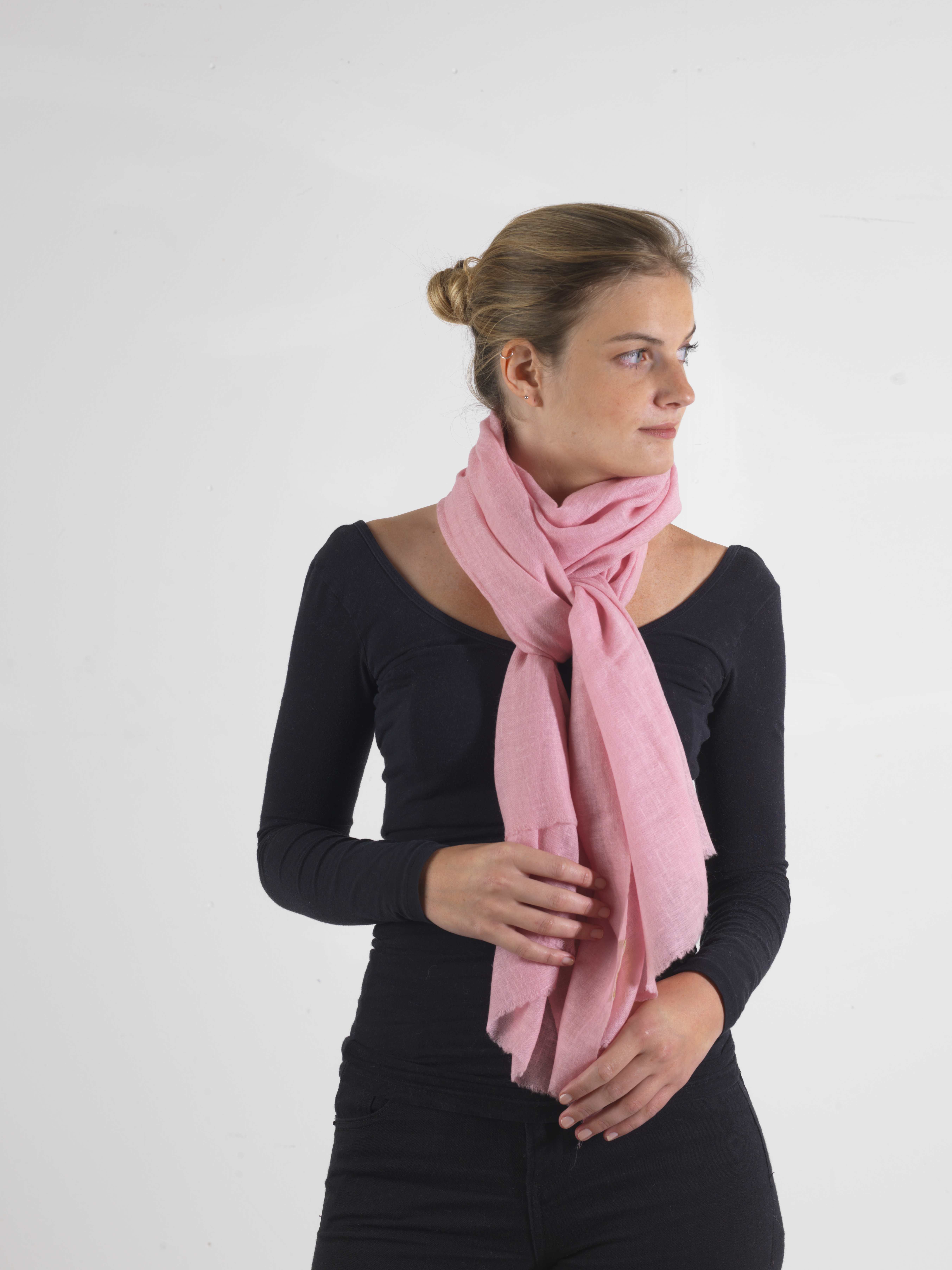 Pink Cashmere Scarf
