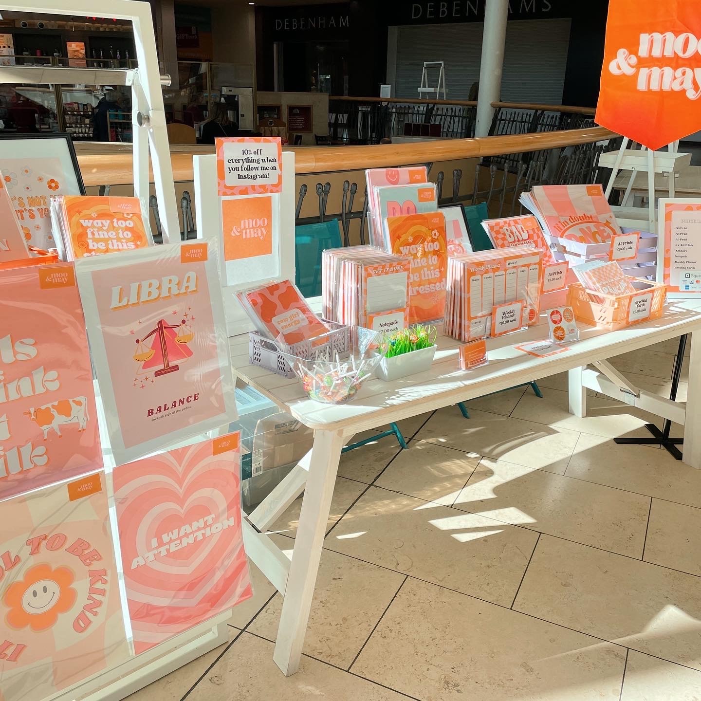 Moo & May physical pop-up shop