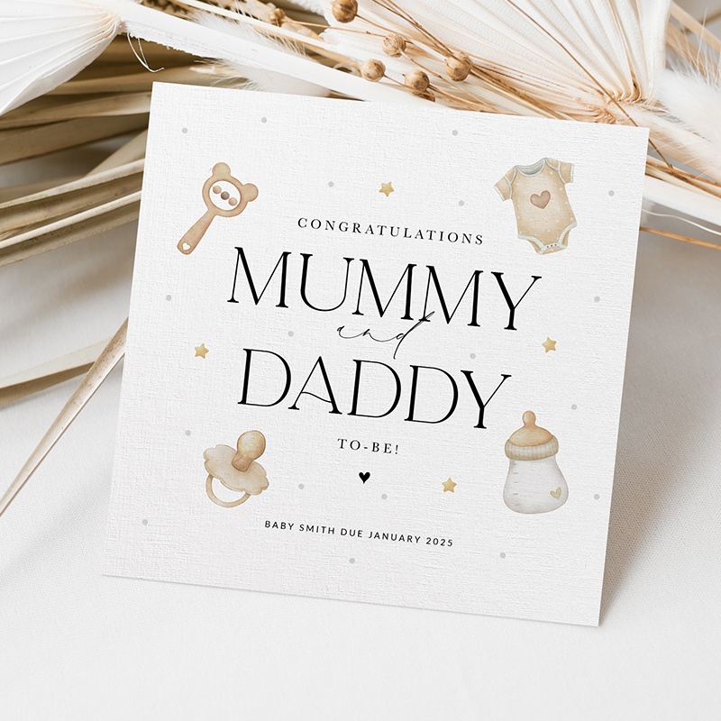 Luxury new baby card