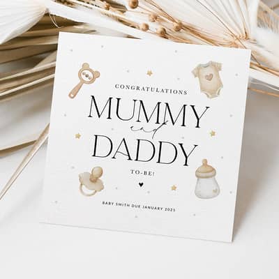 Luxury new baby card