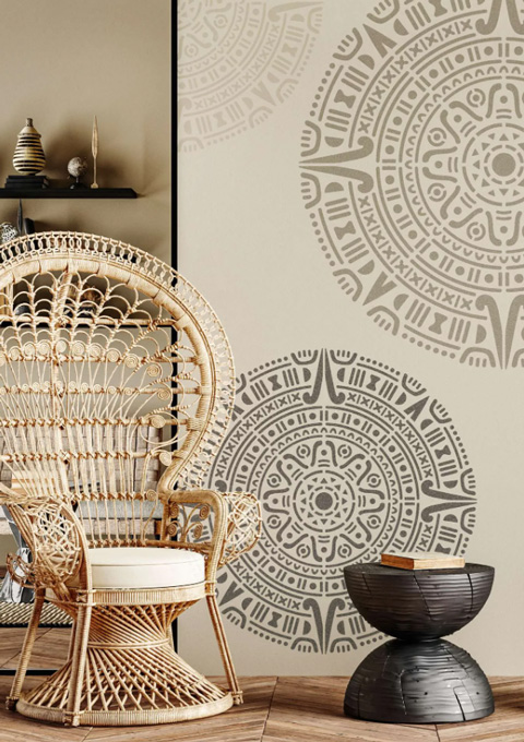 Reusable Plastic Stencil - Mandala Pattern